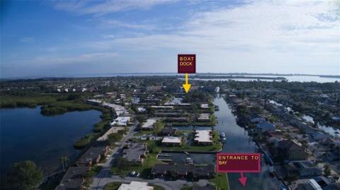 Look at the boat dock & entrance to the bay location.