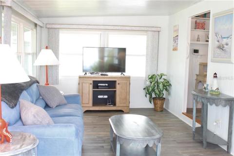 Beautiful sofa in the living room is also a pull out bed, sleeps 2. Beautiful sofa in the living room is also a pull out bed, sleeps 2.