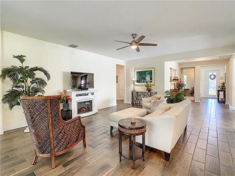 Great room views to kitchen area