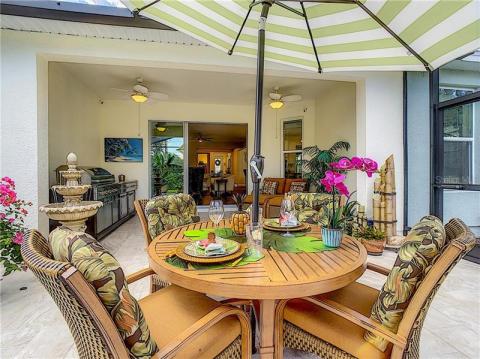 Ample space for outdoor kitchen and entertain family and friends