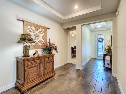 Crystalline Glass 8' Front Door and Foyer with 10' Tray Ceilings