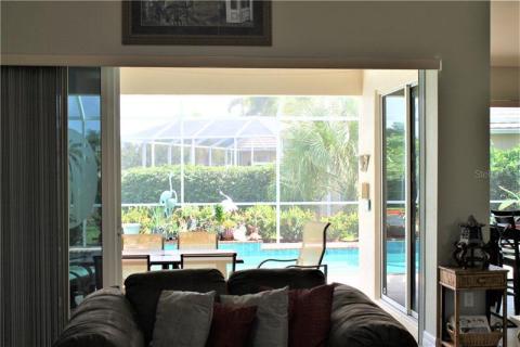 Sliding pocket door to pool