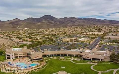 Drone / aerial view of a mountain backdrop