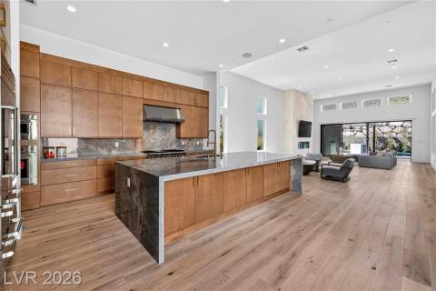 Dining Room with luxury wood plank flooring and recessed lighting Dining Room with luxury wood plank flooring and recessed lighting