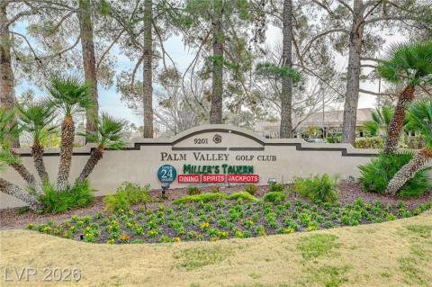 This vibrant community entrance welcomes with lush landscaping and mature trees. This vibrant community entrance welcomes with lush landscaping and mature trees.