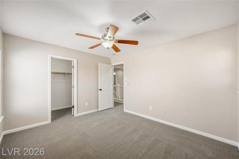Upstairs bedroom with large closet Upstairs bedroom with large closet