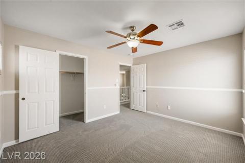Another upstairs bedroom with large closet and wood chair-rail feature. Another upstairs bedroom with large closet and wood chair-rail feature.