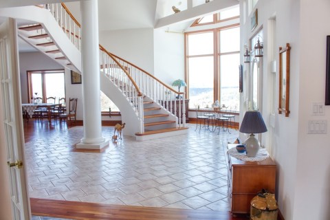 Dining Area overlooking pond