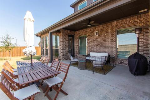 Big patio off of dining room with room for family and friends to hang out