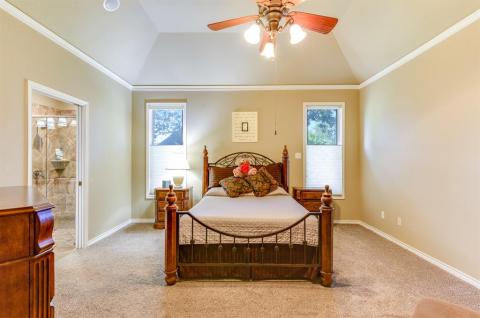 Master bedroom in separate suite.