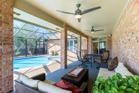 Perfect spot for morning coffee or watching planes come and go.