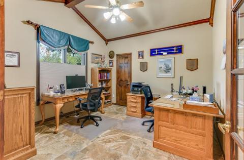 Office that could also be a bedroom has a roomy closet.